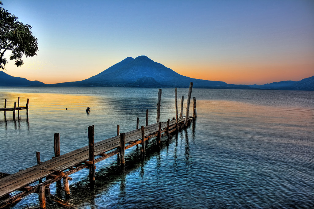 Lake Atitlán view from shore